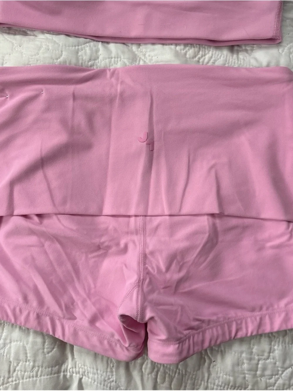 JoyLab Pink Racerback Sports Bra and High-Waist Shorts Set